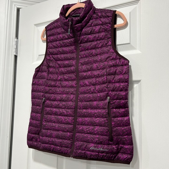 EDDIE BAUER Womens Small Purple/Pink EB700 DOWN PUFFER VEST Winter Jacket Coat‎ - Picture 2 of 8